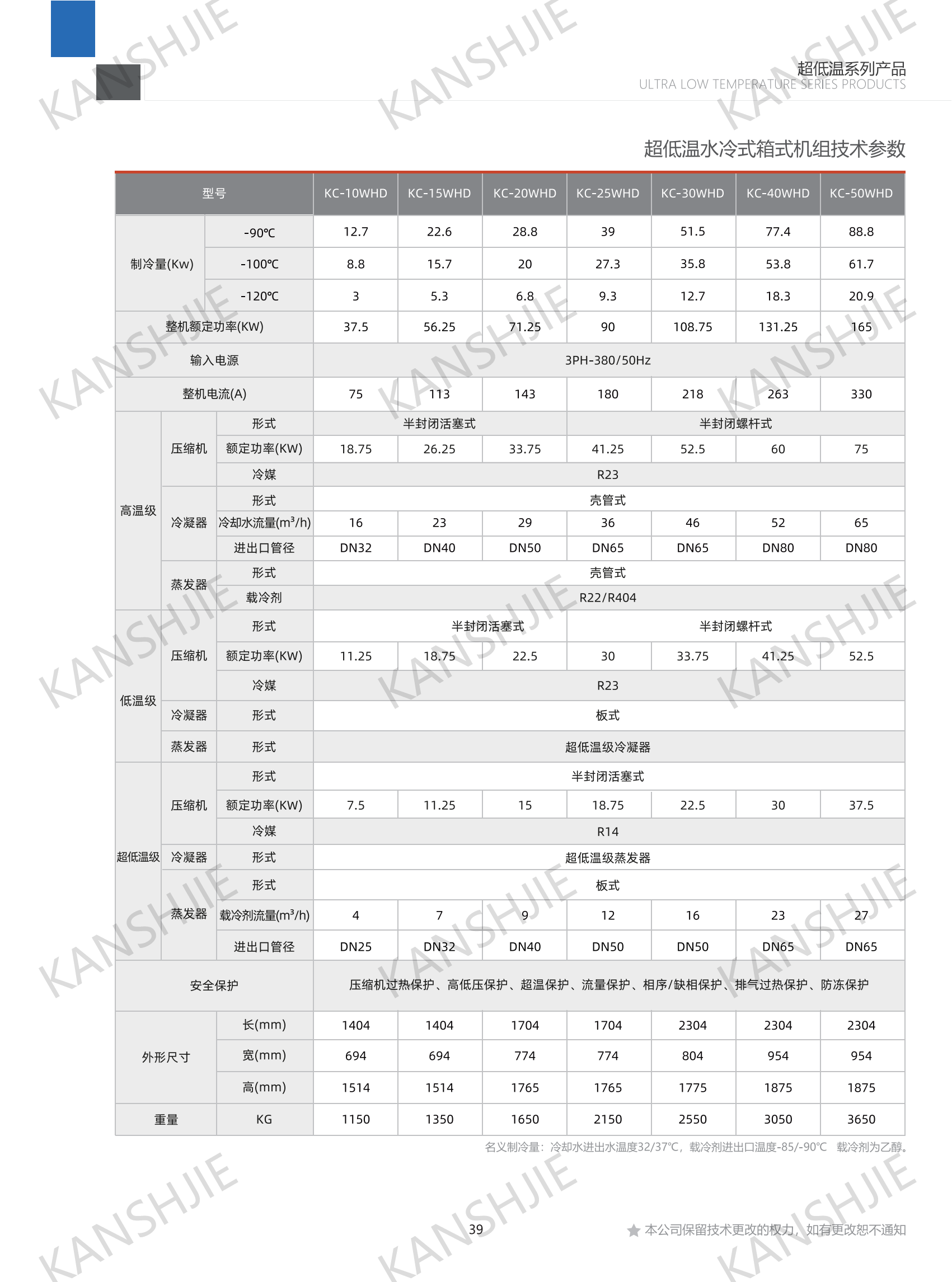 气体冷冻机组-150℃～-5℃